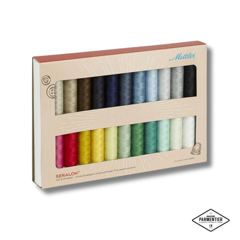 coffret mettler 22  bobines seralon- 22 x 100 m-PSE22-maison parmentier