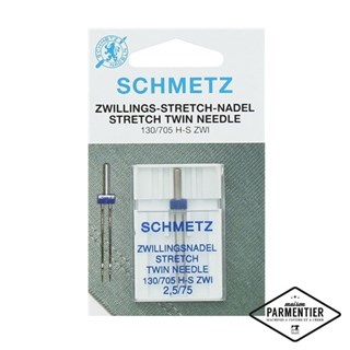 Aiguille machine à coudre : Schmetz double universelle Twin, N°6.0/1 –